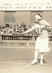 Suzanne Lenglen Playing Tennis, c.1926